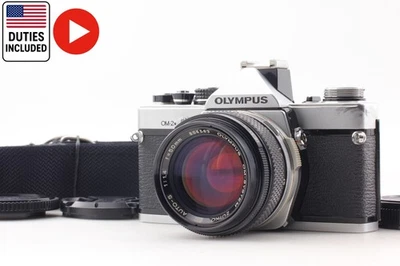 Clear Finder [Near MINT] Olympus OM-2N Silver Camera + 50mm f1.4 Lens From JAPAN - Image 1 of 4