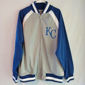 Men's Size Large Kansas City Royals, KC Jacket Gray And Blue, Stitches Brand - Picture 1 of 6