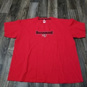 VTG Tampa Bay Buccaneers Embroidered Shirt Men XL Red NFL Team Apparel Football - Picture 1 of 9
