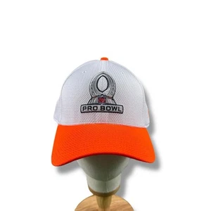 New Era 39Thirty NFL Pro Bowl Neon Orange/White Stretch Fit Hat Large/XL EUC - Picture 1 of 8
