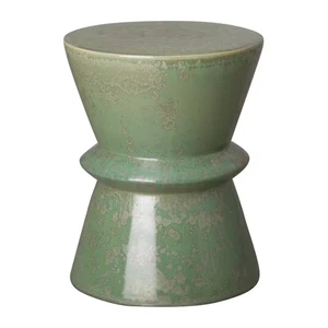 Zip 18 In. H Green Speckle round Ceramic Garden Stool - Picture 1 of 1