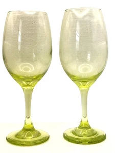 Juego de 2 copas Cristar Copa Lexington verde lima vintage mediados de siglo - Imagen 1 de 10