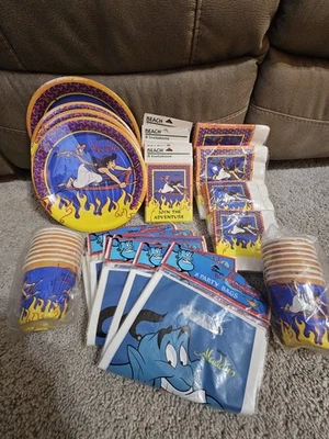 Vintage 1992 Disney’s Aladdin Birthday Party Supplies Unisex NOS Brand NEW - Image 1 of 4