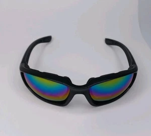 Motorrad Radfahren Brille Brille dunkel getönte Gläser schwarz Kunststoffgestell - Bild 1 von 13