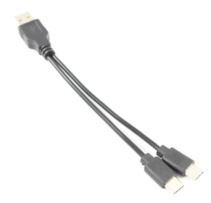 6inch USB Type-A to Dual x USB-C Y Adapter Cable  CHARGING ONLY - Picture 1 of 2