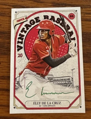 🔥ELLY DE LA CRUZ 2022 ONYX Green Ink On Card Auto /50 Onyx RC Reds CLEAN🔥 - Image 1 of 4