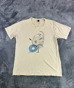 MooseJaw Graphic T-Shirt Beige Size M Abstract Bird Tree Design Skater Tee - Picture 1 of 8