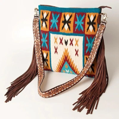 AD American Darling Large Crossbody Saddle Blanket Genuine Leather women bag - Image 1 of 3