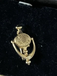 USED Vintage AVON Calling small Door Knocker Pin. Gold Tone. NICE PRICE- LOOK! - Picture 1 of 4