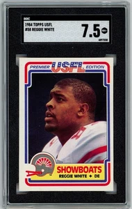 1984 Topps USFL REGGIE WHITE RC Rookie #58 SHOWBOATS HOF SGC 7.5 N823 - Foto 1 di 3