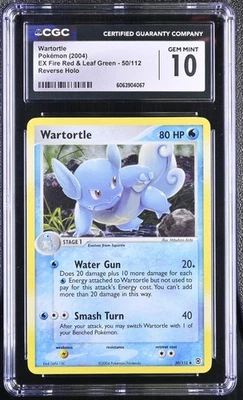 CGC 10 Wartortle EX Fire Red & Leaf Green 50/112 Reverse Holo Pokemon Card - Image 1 of 2