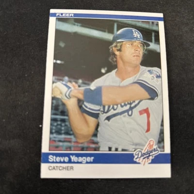 1984 Fleer Baseball Card #117 Steve Yeager Los Angeles Dodgers NmMt Free Ship! - Image 1 of 3