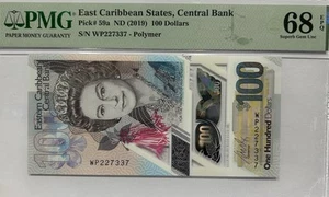 East Caribbean States, $100, Pick 59a, PMG 68 EPQ, Superb Gem Uncirculated - Picture 1 of 2