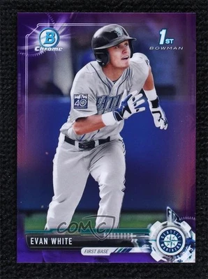 2017 Bowman Draft Chrome Purple Refractor /250 Evan White #BDC-178 - Image 1 of 2