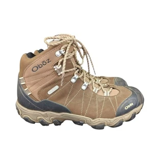 Oboz Bridger Mid BDry Waterproof Womens 5.5W Leather Hiking Boots Brown - Picture 1 of 15