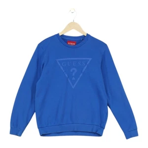 Guess Sweatshirt Mens Size S Blue Graphic Slim Fit Crew Neck - Picture 1 of 14