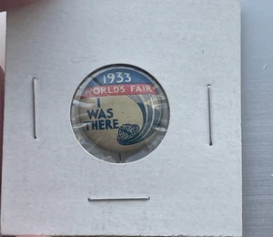 1933 "I Was There" Century of Progress Pinback L2 - Picture 1 of 2