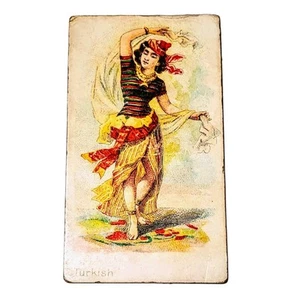 1889 N186 Donne danzanti turche W.S. Carta tabacco sigarette Kimball & Co - Foto 1 di 2