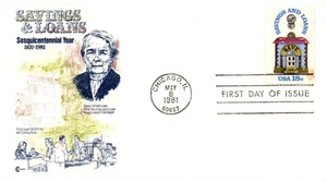 1981 COVER CRAFT CACHETS - First Day of Issue - SAVINGS & LOANS COMM. STAMP - Picture 1 of 1