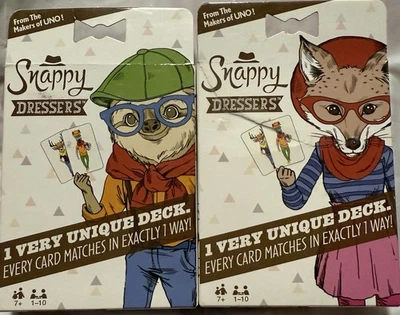 Lot 2 New Card Games Snappy Dressers By UNO Open Box Complete Cards Sealed - Image 1 of 3