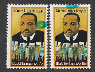 US #1771 (1979) 15c Martin Luther King Jr. - MNH - EFO: UFO Blob (pick 1 stamp) - Image 1 of 2