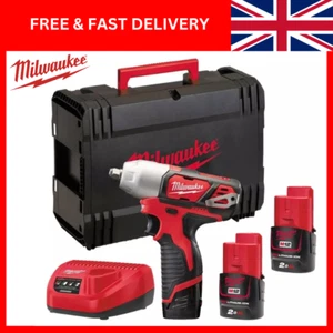 Milwaukee M12BIW38-202C Sub Compact 3/8" Schlagschrauber 2 x 2,0Ah Ladegerät & Koffer - Bild 1 von 11