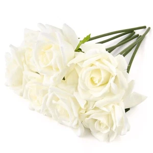Fake Flowers Faux Silk Real Touch Artificial Rose Flowers for Decoration DIY ... - Picture 1 of 8