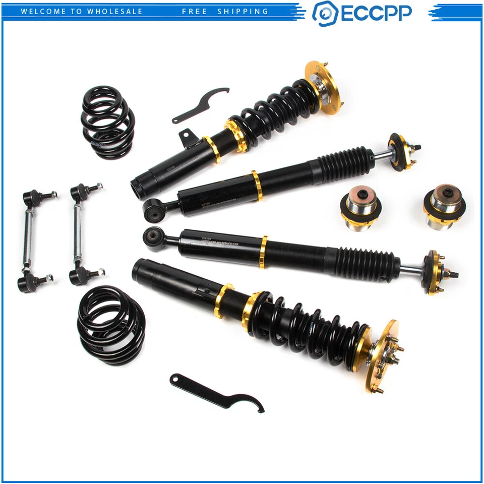 For 2001-2005 BMW E46 320i 325i 330i Coilovers Suspension Adj Height Shocks Kit Foto 1 de 4