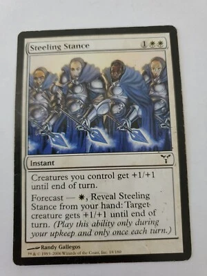 MTG Magic The Gathering Card Steeling Stance Instant White Dissension 2006 - Image 1 of 2