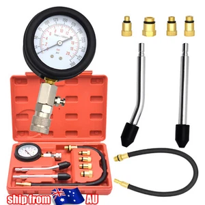 300PSI Petrol Diesel Engine Pressure Gauge Compression Leak Down Tester Kit Set. - Picture 1 of 8