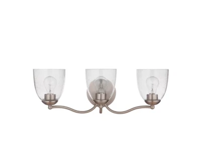 CRAFTMADE Serene 22.63 in. 3-Light Brushed Polished Nickel Vanity Light Foto 1 de 2