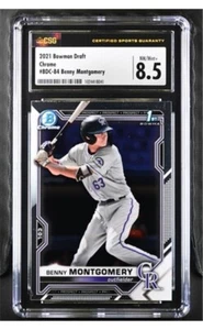 2021 Bowman Chrome Draft BDC-84 Benny Montgomery CSG 8.5 NM/Mint+ - Picture 1 of 1