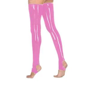 Unisex Sexy Lingerie PVC Stocking Exotic Open Toe Foot Stockings High Tube - Picture 1 of 9