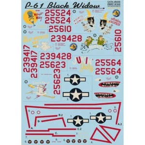 Print Scale 48-035 Decal Flugzeug 1:48 P-61 Black Widow Teil 2 Wasserrutsche Decals - Bild 1 von 12