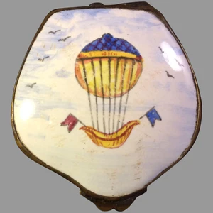 Lovely 18th Century Battersea Box w/ Hot Air Balloon On the Lid - Picture 1 of 5