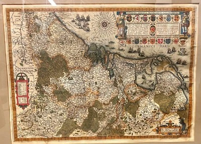 Mapa de Alemania grabado a mano Jan Baptiste Vrients del siglo XVII Foto 1 de 4