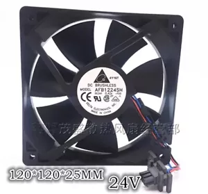 Delta AFB1224SH 12025 DC24V 0.42A 12CM 3-Pin Inverter Ball Cooling Fan - Picture 1 of 3