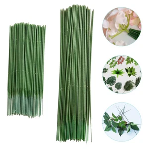 100 Stück Blumenstrauß Stiel Kunststoff Blumenstiele Kunstblume DIY Stab - Bild 1 von 12