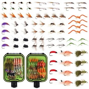 Maxcatch 72pcs #4-#14 Fly Fishing Flies Kit Handmade with Waterproof Fly Box - Picture 1 of 8