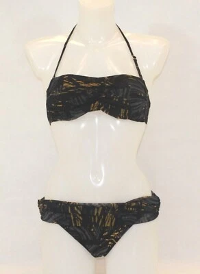 Speedo Bikini Set Swimwear Women Size 10 14 Black/Gold Swimsuit Beach Holiday - Image 1 of 4