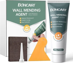 Kit de reparación de pared Spackle, kit de reparación de paneles de yeso, relleno de orificios de pared de 200 g, reparación de paredes - Imagen 1 de 6