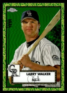 Larry Walker 2021 Topps Chrome Platinum #527 Green/Yellow Refractor #50/99 - Picture 1 of 2