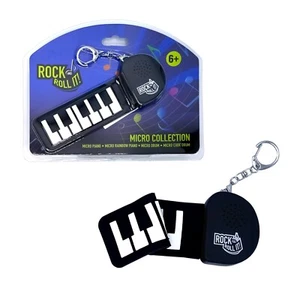 Micro Piano. Mini Size Black & White Piano. Portable Silicone Pad + Key Chain - Picture 1 of 10