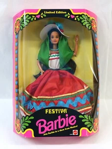 Muñeca Vintage Festiva Barbie Edición Limitada #10339 Mattel México En Caja Sin Reserva en Caja 1993 - Imagen 1 de 13