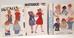 Paket 3 Vintage 70er Jahre Mädchen Größe 10 Schnittmuster Kleider, Oberteile - Bild 1 von 6
