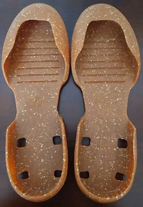 VANS suole gomma maculata SOLO uomo 12 cammello marrone e bianco protezione scarpe NUOVE - Foto 1 di 6