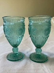 Juego de 2 copas de agua Adeline turquesa verde azulado 12 oz The Pioneer Woman - Imagen 1 de 6