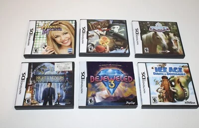 Lote de 6 jogos infantis 3DS Nintendo DS Pirates Bejeweled Pony Montana Museum Ice Age - Imagem 1 de 4