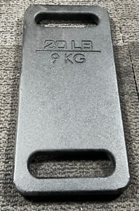 20Lb Ruck Plate Workout Weight Steel 6-3/4" Width 14-5/8" Height Black