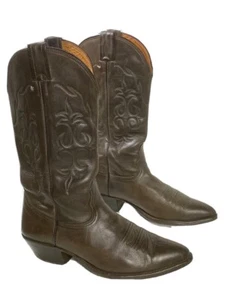 Nocona Braun Leder Cowboystiefel Herren Größe 8,5 D Hergestellt in den USA - Bild 1 von 11